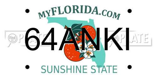 64ANKI Florida License Plate