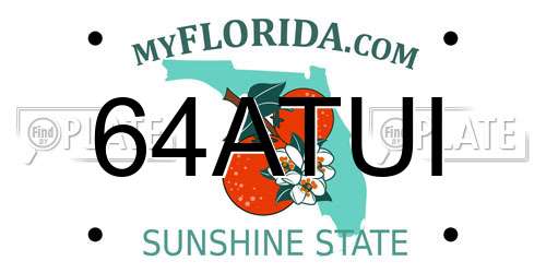 64ATUI Florida License Plate