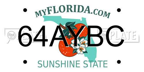 64AYBC Florida License Plate