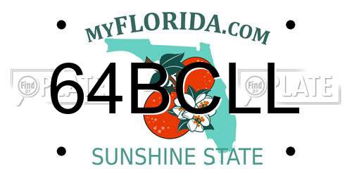 64BCLL Florida License Plate