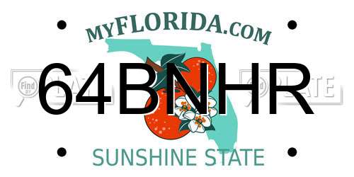 64BNHR Florida License Plate