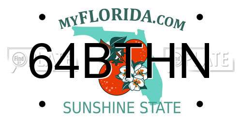 64BTHN Florida License Plate