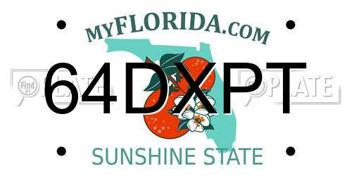 64DXPT Florida License Plate