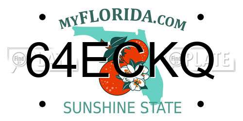 64ECKQ Florida License Plate