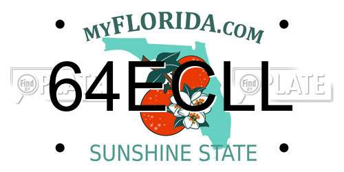 64ECLL Florida License Plate