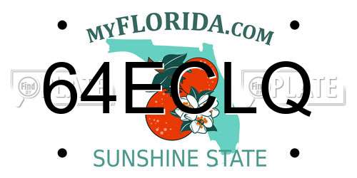 64ECLQ Florida License Plate