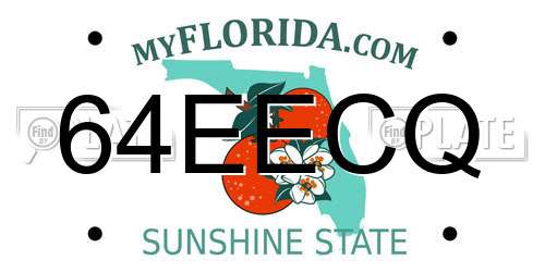 64EECQ Florida License Plate