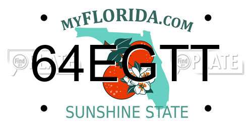64EGTT Florida License Plate