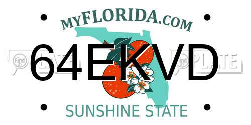 64EKVD Florida License Plate