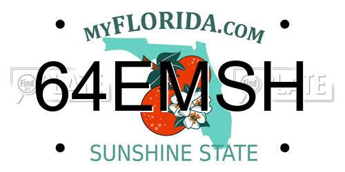 64EMSH Florida License Plate