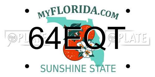 64EQT Florida License Plate