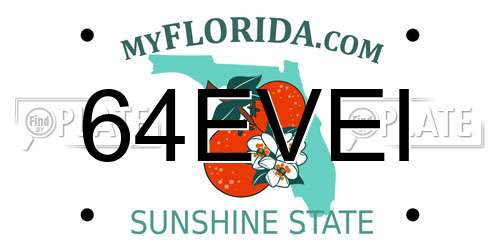 64EVEI Florida License Plate