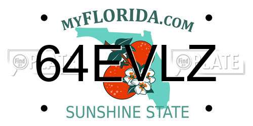 64EVLZ Florida License Plate