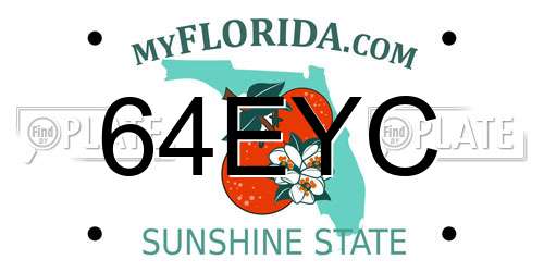64EYC Florida License Plate