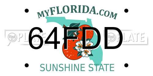 64FDD Florida License Plate