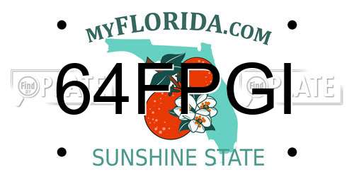64FPGI Florida License Plate