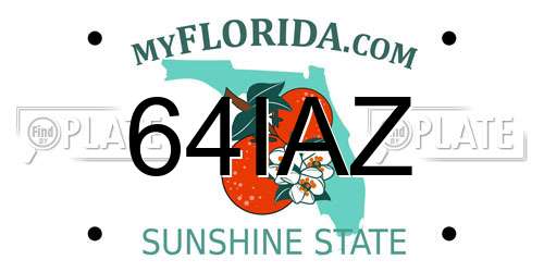 64IAZ Florida License Plate