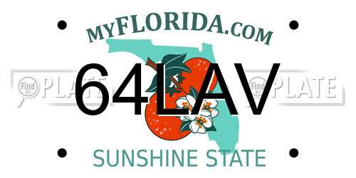 64LAV Florida License Plate