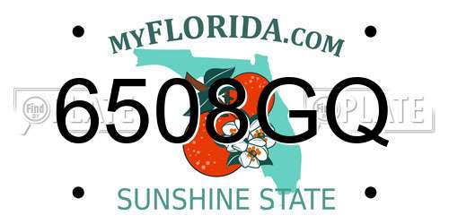 6508GQ Florida License Plate