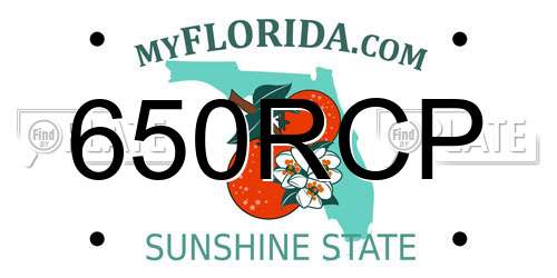 650RCP Florida License Plate