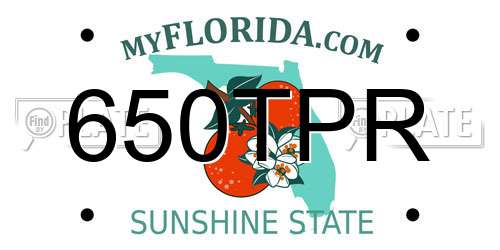 650TPR Florida License Plate