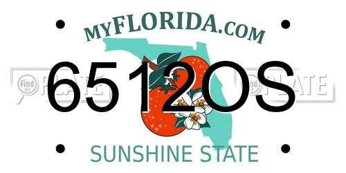 6512OS Florida License Plate