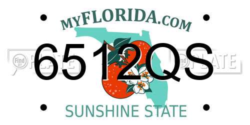 6512QS Florida License Plate