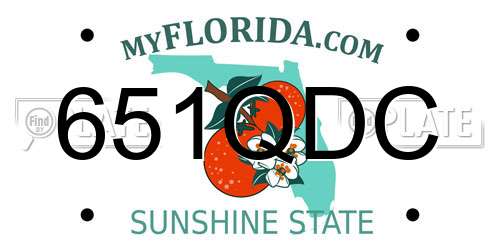 651QDC Florida License Plate