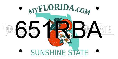 651RBA Florida License Plate