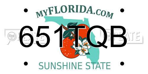 651TQB Florida License Plate