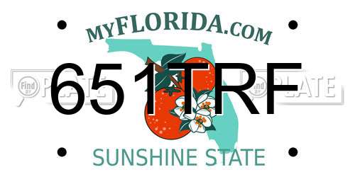 651TRF Florida License Plate