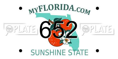 652 Florida License Plate