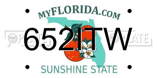 652ITW Florida License Plate