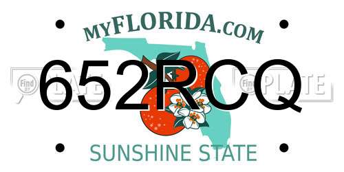 652RCQ Florida License Plate