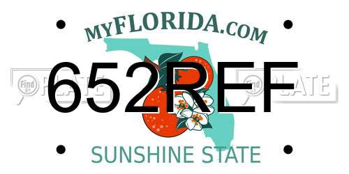 652REF Florida License Plate