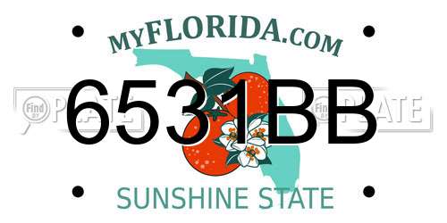 6531BB Florida License Plate