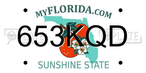 653KQD Florida License Plate