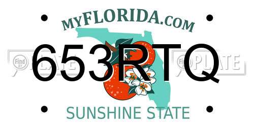 653RTQ Florida License Plate