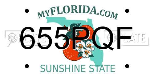 655PQF Florida License Plate