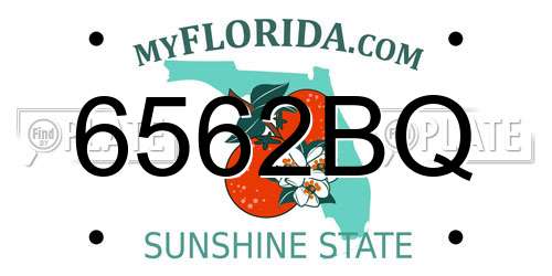 6562BQ Florida License Plate