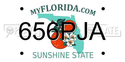 656PJA Florida License Plate