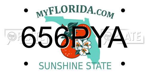 656PYA Florida License Plate