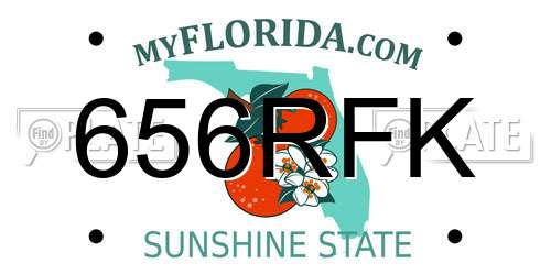 656RFK Florida License Plate