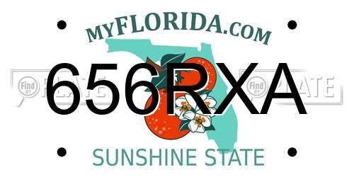 656RXA Florida License Plate