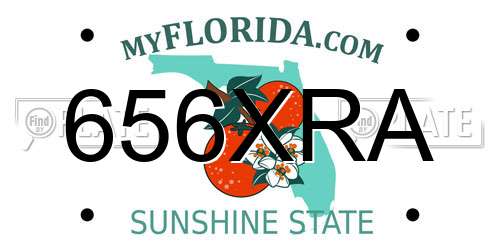 656XRA Florida License Plate