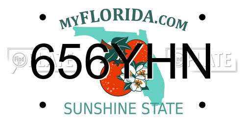 656YHN Florida License Plate