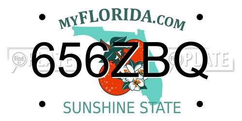 656ZBQ Florida License Plate