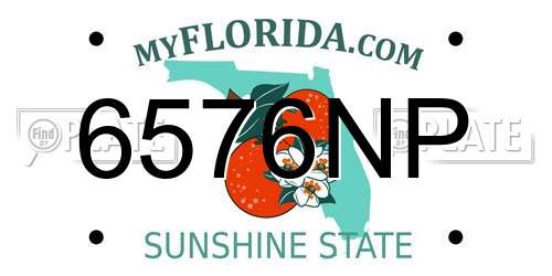 6576NP Florida License Plate