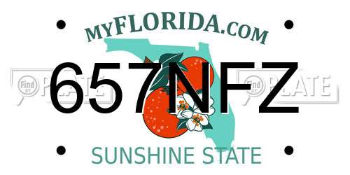 657NFZ Florida License Plate