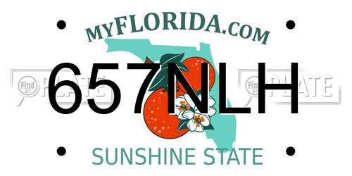 657NLH Florida License Plate